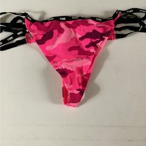 PINK Victoria's Secret Camouflage Panties - Pink and Black